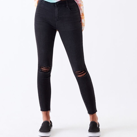 Pacsun High Rise Black Ankle Jeggings - Picture 3 of 16